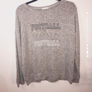 Fleece Football Graphic Long Sleeve